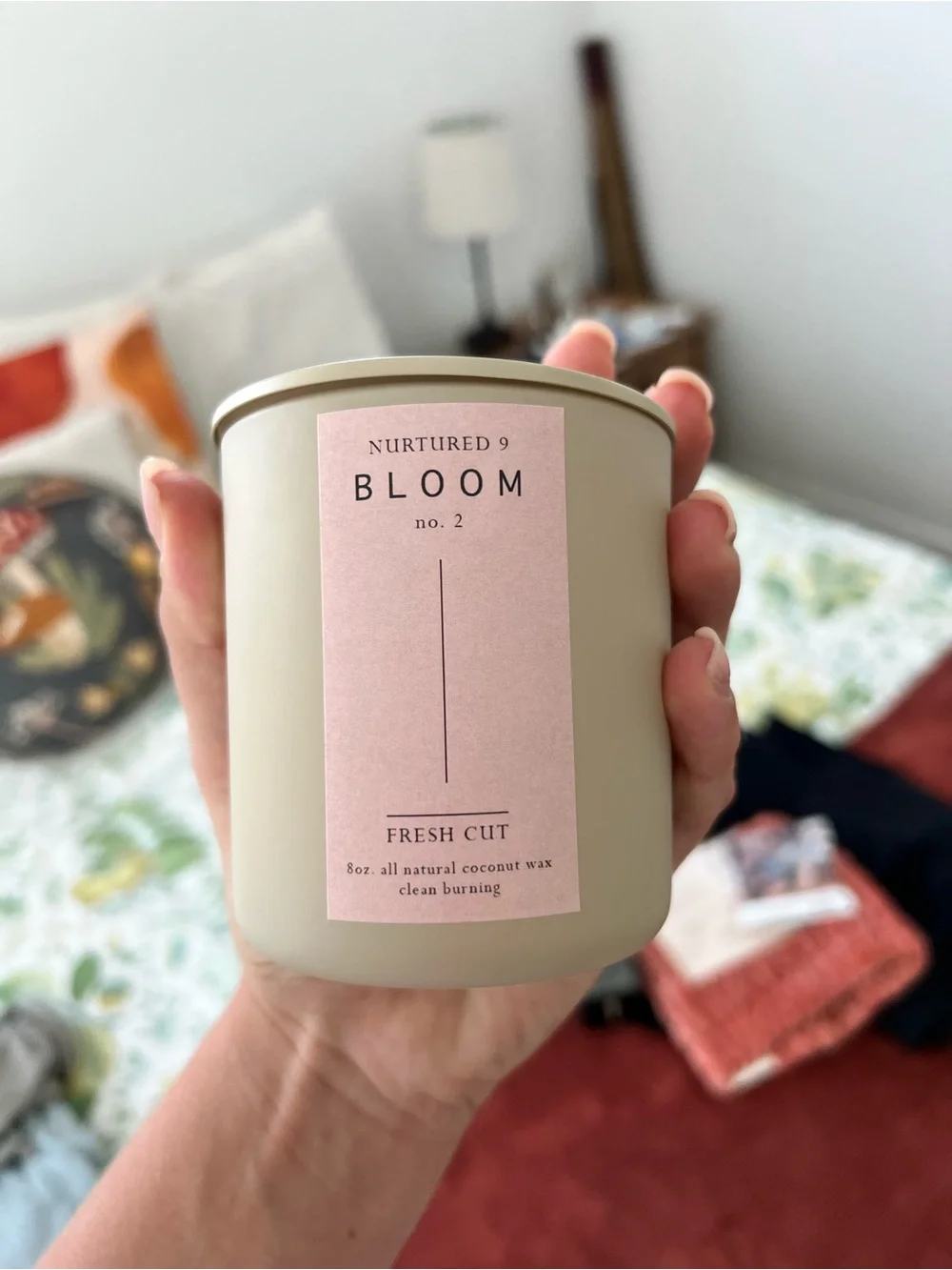 Nurture by Lamaze Bloom no. 2 Candle - Pink & Cream